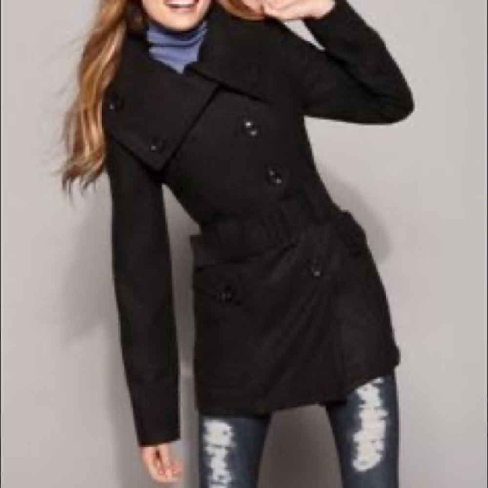 Dollhouse charcoal wool jacket coat small medium